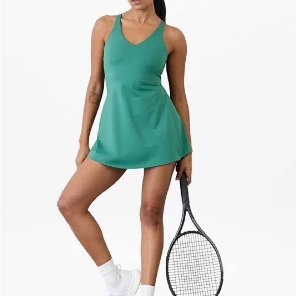 Athleta Ace Advantage Green Tennis Dress size Large NWT